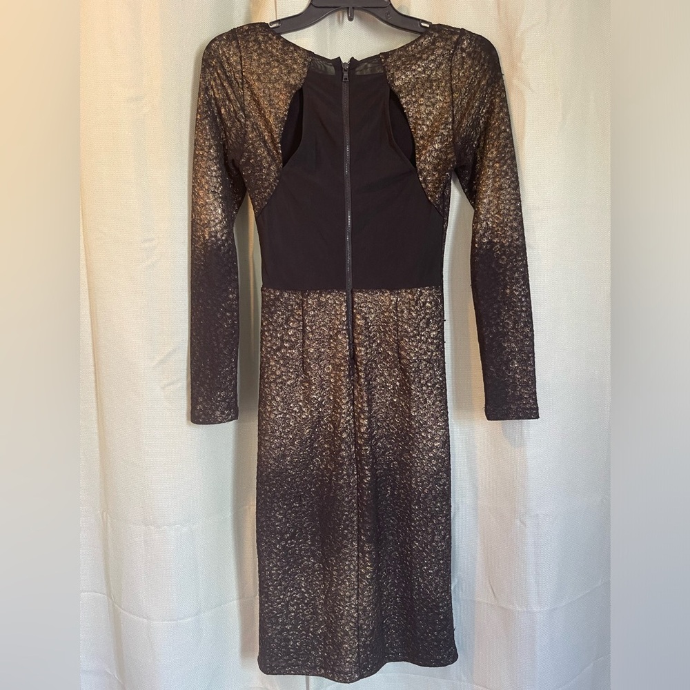 Alice+Olive golden/ black dress